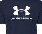 Under Armour Men's Sportstyle Logo Short Sleeve Tee / T-Shirt / Tshirt - Academy/White