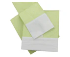 Kidz Kiss Petit Dots Premium Cotton 3 Pieces Cot Sheet Set  - Green