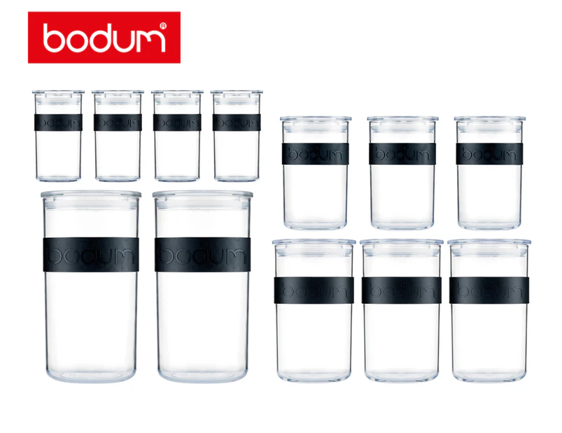 Bodum 12-Piece Presso Food Storage Jar Set - Black