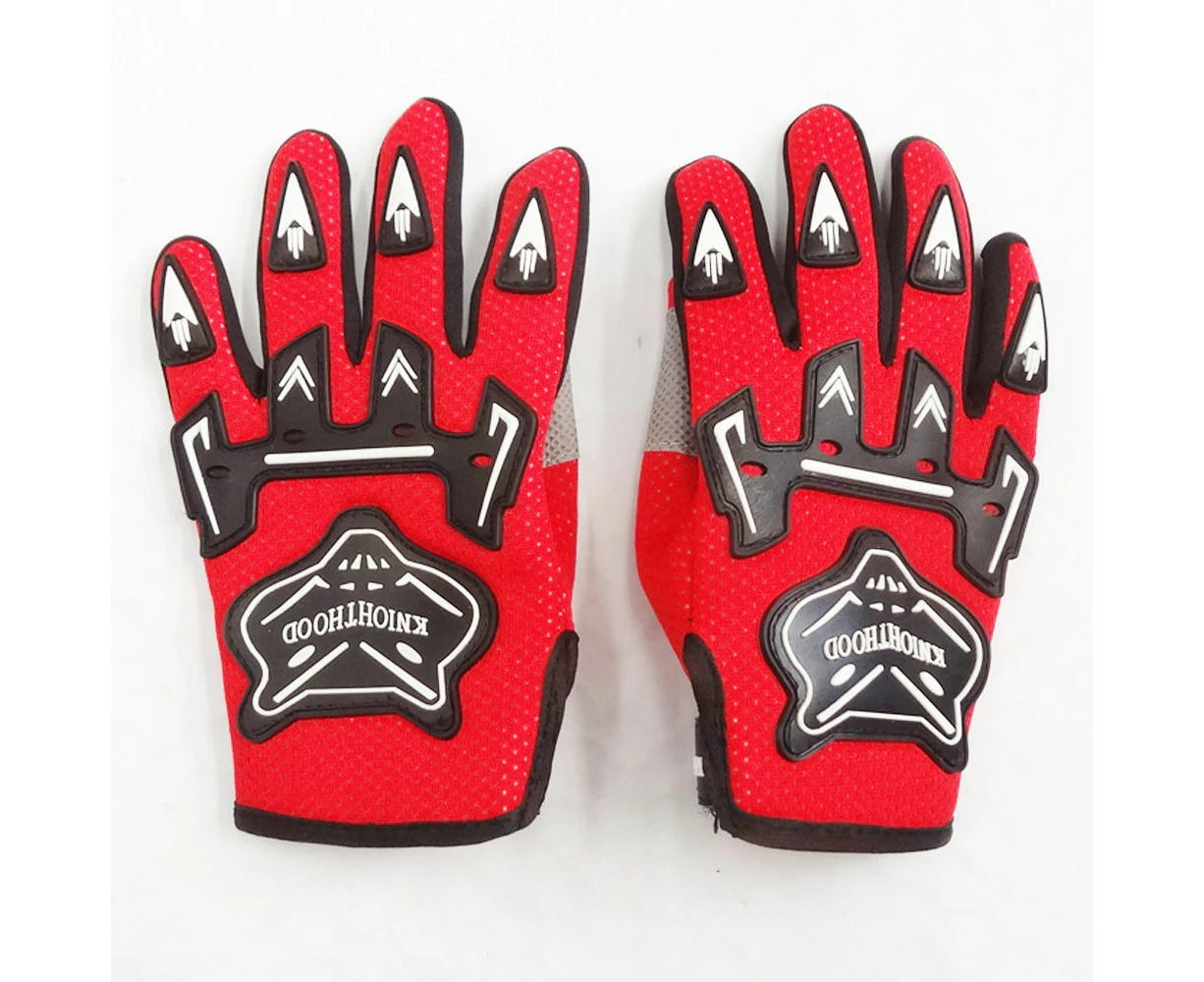 Youth Gloves For Kid Peewee Motocross PW50 Motorbike Motorcycle RACING GLOVES BMX/ATV/QUAD/DIRT BIKE - Red