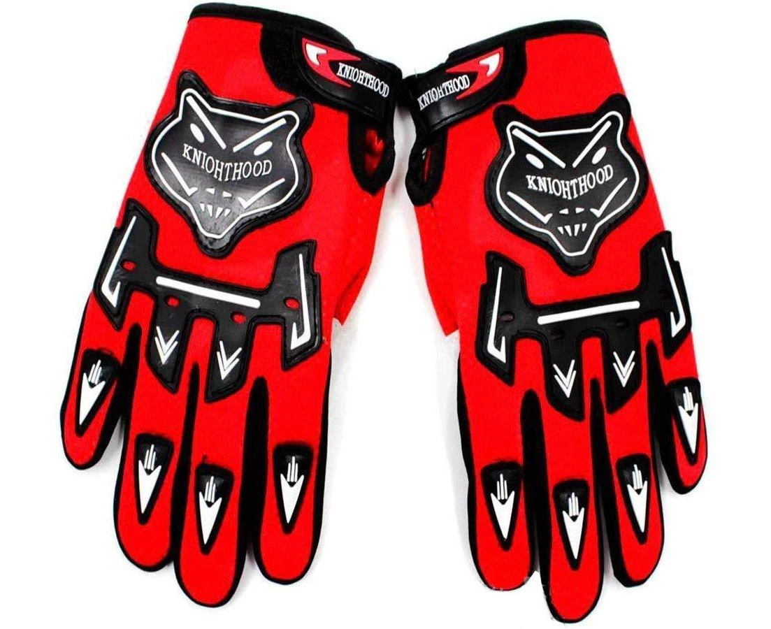 Adult Gloves For Motorcycle Motorbike Bike Dirt Pit BMX Quad ATV Outdoor Sports - Red