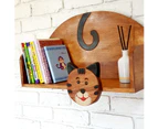 Solid Wooden Kids Floating Wall Mounted Display Shelf Bookshelf Storage decor
