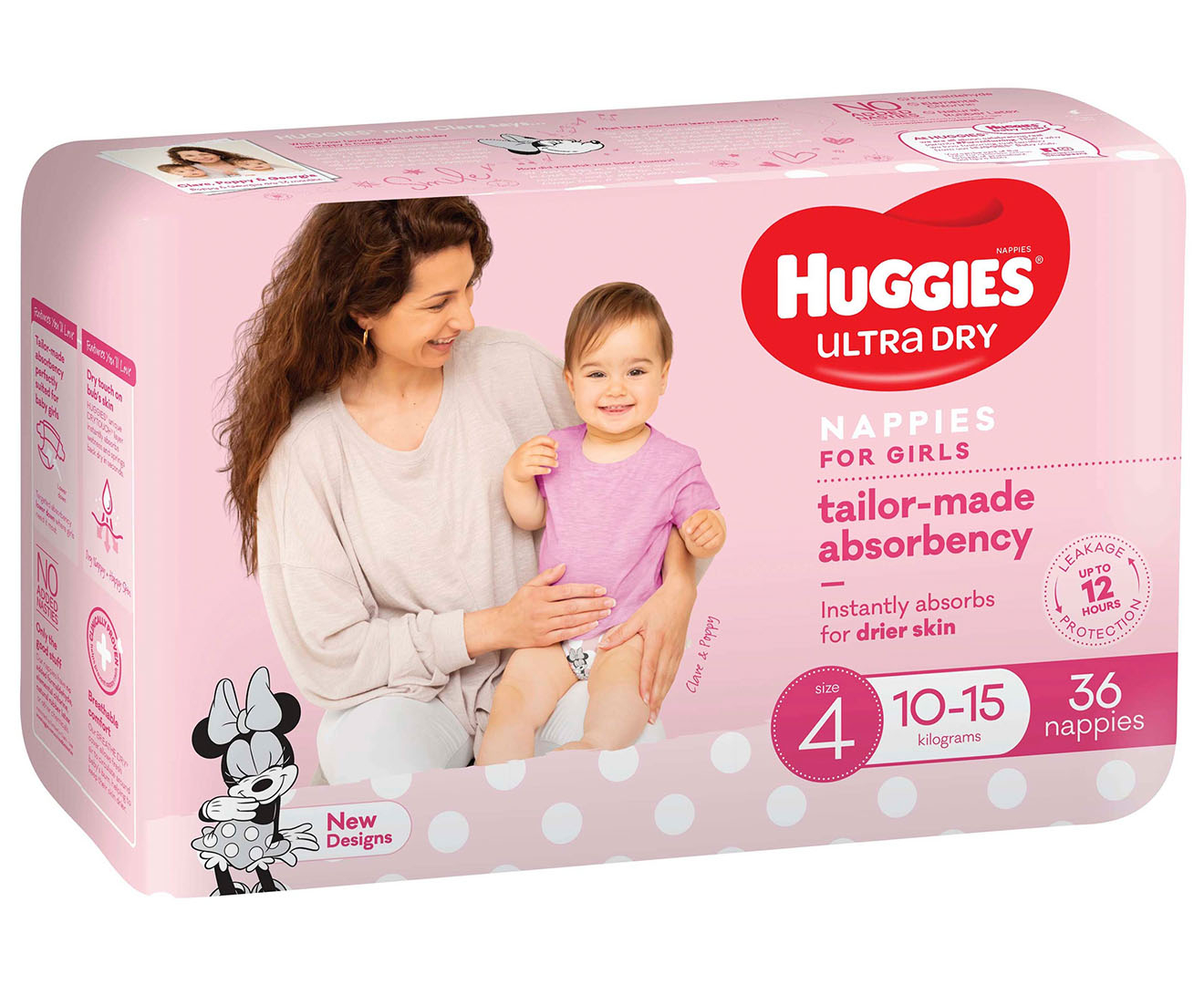 Huggies Ultra Dry Toddler Nappies Girls 10 15kg 36pk Au