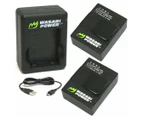 Wasabi Power Batteries  for GoPro HERO3/HERO3+ (2 Pack & Dual USB Charger)