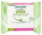 2 x 25pk Simple Cleansing Facial Wipes 2
