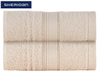 2 x Sheridan 33x33cm Quick Dry Luxury Face Washer - Barley