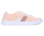 Tommy Hilfiger Women's Knitted Flag Lightweight Sneakers - Silver/Peony
