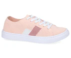 Tommy Hilfiger Women's Knitted Flag Lightweight Sneakers - Silver/Peony