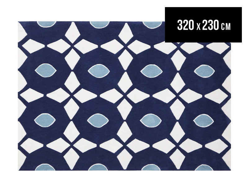 Rug Culture 320x230cm Gold 643 Hand Tufted Rug - Navy