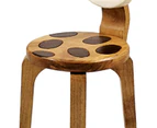 Kids Table Chair Set Giraffe Design Solid Wood Children Toddler Study Dining Des