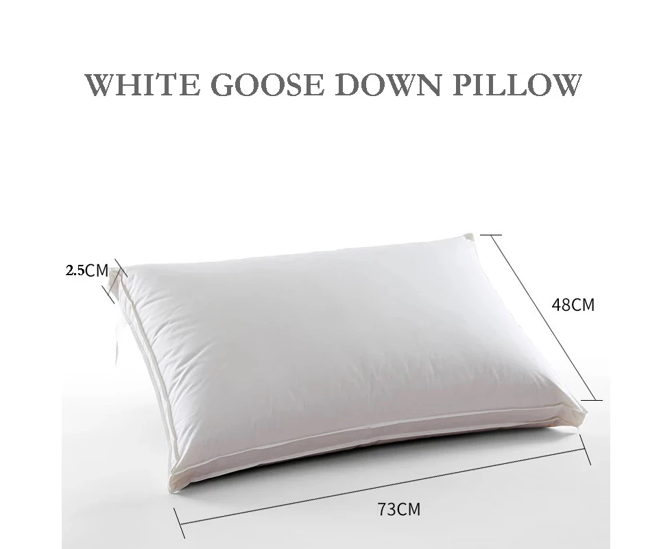 Benson White Goose Down Pillow - Standard Size Twin Pack