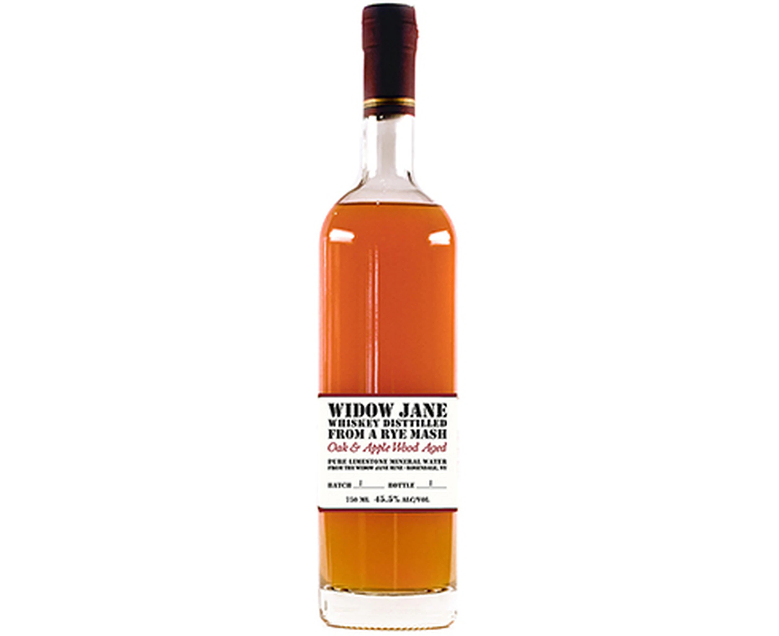 Widow Jane Oak & Applewood Aged Rye Whiskey 750 ML @ 45.5 % abv