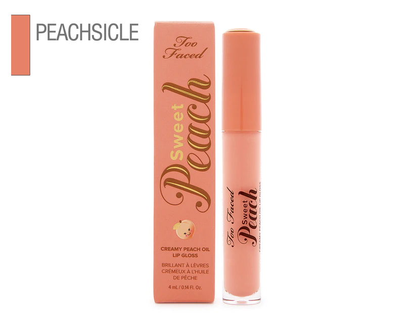 Too Faced Sweet Peach Lip Gloss 4mL - Peach-sicle
