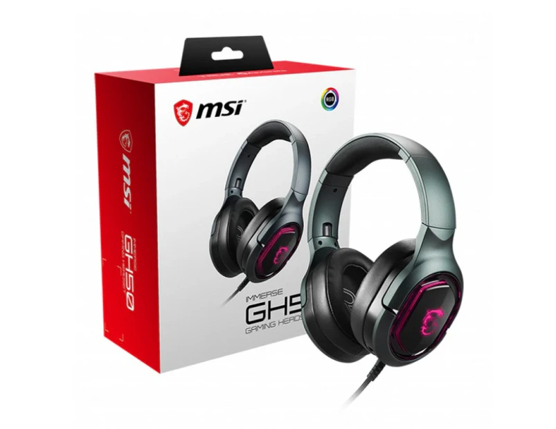 MSI Immerse GH50 Gaming Headset with Virtual 7.1 Surround Sound/Vibration System