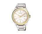 Citizen Gents Eco-Drive Two Tone Watch AW1374-51B - White