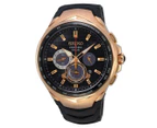 Seiko Men's 45mm Coutura Solar SSC768P Silicone Watch - Black/Rose Gold