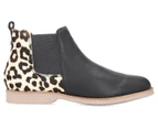 Hush Puppies Women's Daria Ankle Boots - Black/Leopard