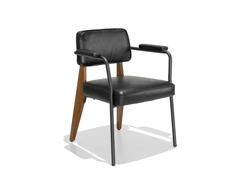 Fitzroy Upholstered Dining Chair - Black PU