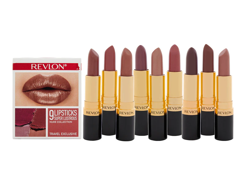 Revlon 9-Piece Super Lustrous Lipstick Set - Nude Collection