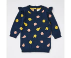 Target Baby Knit 2 Piece Dress and Tights Set - Navy Blue/Mustard - Multi
