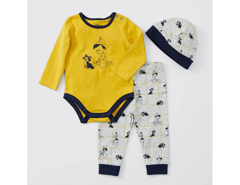 Baby Disney Pinocchio Print Set - Yellow - Yellow