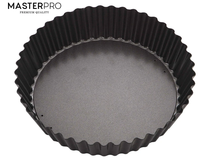 MasterPro 25cm Non-Stick Loose Base Round Extra Deep Quiche Tin