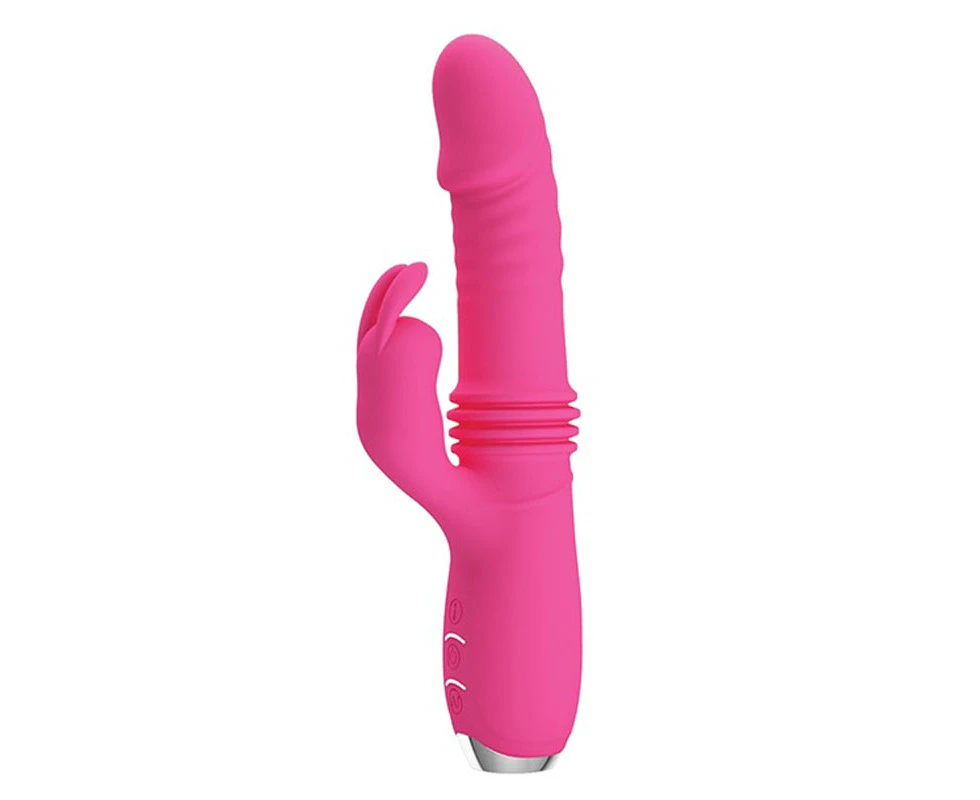 PRETTY LOVE Dorothy Thrusting Dildo Rabbit Vibrator - Rose