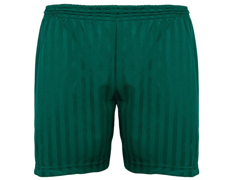 Maddins Kids Unisex Shadow Stripe Sports Shorts (Bottle Green) - RW850