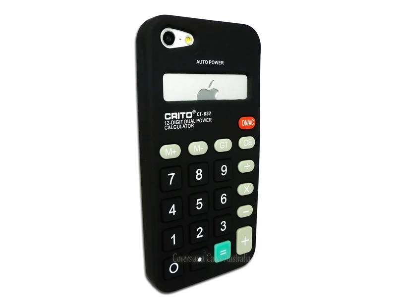 Black Calculator 3D Soft Flexible Case for Apple iPhone 5 5S or SE 1st Gen