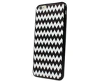 Black White Chevron Hard Case for iPhone 6 Plus 6s Plus (5.5") Cover