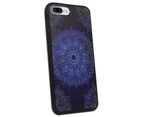 Dark Blue Mandala Printed Hard Back Case for Apple iPhone 7 Plus or 8 Plus (5.5")
