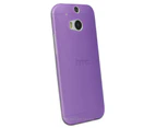 Purple Ultra Thin Frosted Matte Flexible Plastic Hard Case for HTC One M8 Cover