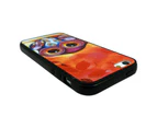 Colourful Orange Owl Printed Hard Back Cover for Apple iPhone 5 5S or SE 1st Gen