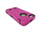 Dark Pink Three Piece Heavy Duty Hard Case for iPhone 5 5S or SE 1st Gen (No Screen)