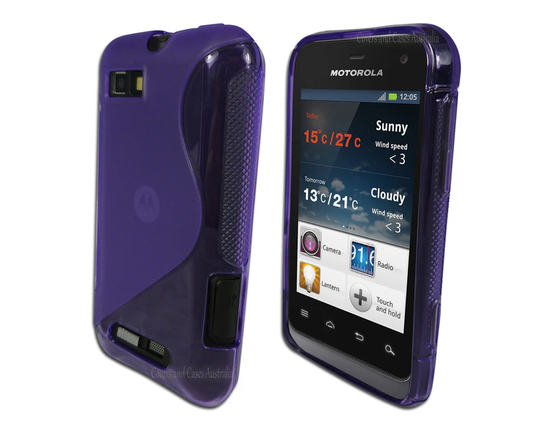 Purple S-Line Gel Case for Motorola Defy Mini XT320 soft Flexible Cover