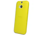 Yellow Ultra Thin Frosted Matte Flexible Plastic Hard Case for HTC One M8 Cover
