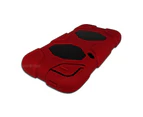 Red Extra Heavy Duty Hard Case Cover for Apple iPod touch 5 6 7 5th 6th 7th Gen