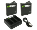 Wasabi Power Batteries for GoPro HERO7/HERO6 (2Pack+Triple Charger)