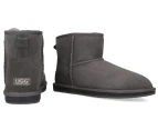 Australian Shepherd Ugg Unisex Mini Classic Sheepskin Boots - Grey