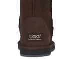 Australian Shepherd Ugg Unisex Short Classic Sheepskin Boots - Chocolate