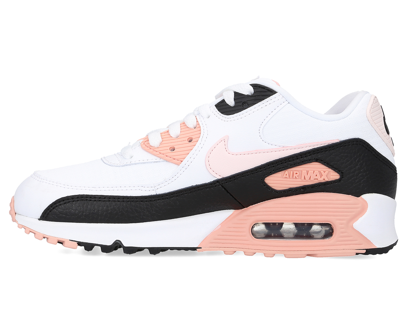 white pink and black air max