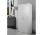 2 Door Combo Wardrobe - White