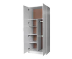 2 Door Combo Wardrobe - White