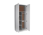 2 Door Combo Wardrobe - White