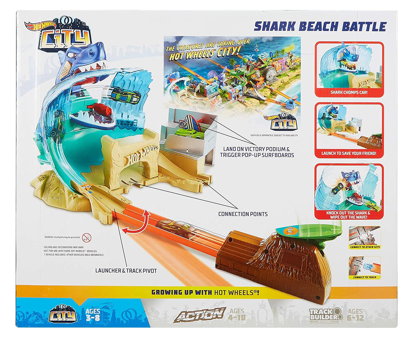 hot wheels city shark beach battle playset