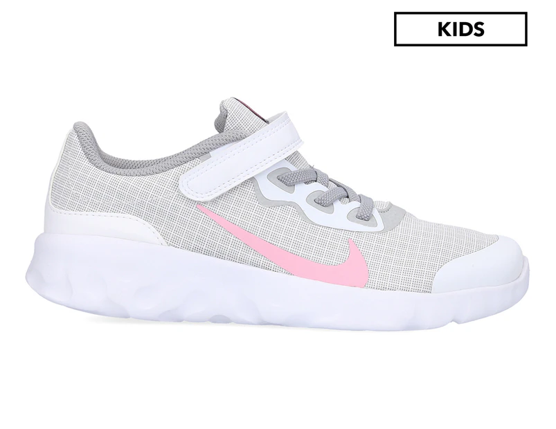 Nike Pre-School Girls' Explore Strada Sneakers - White/Pink/Light Smoke Grey