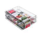3PK Boxsweden 30x20cm Crystal Fridge/Pantry Kitchen Food BPA Free Tray Clear