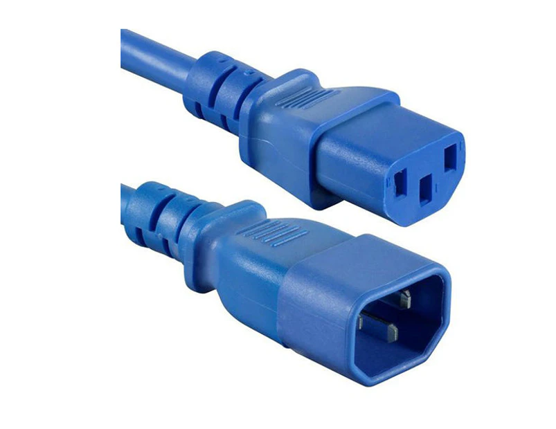 Iec C13 To C14 Extension Cord M To F - Blue