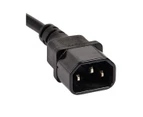 Iec C13 To C14 Extension Cord M To F Black - 4 m