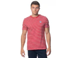 North Sails Men's Striped Tee / T-Shirt / Tshirt - Red Stripe